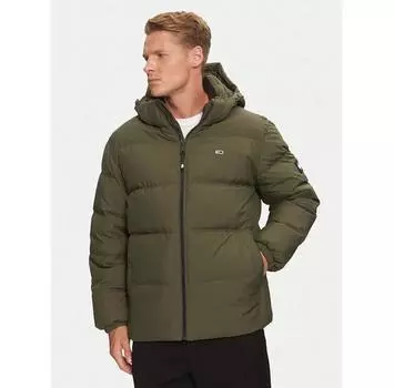 Пуховик Tommy Jeans Essential DM0DM19786 зеленый Regular Fit 3XL