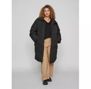 Пуховик Vila 14087812 черный Regular Fit EU 48