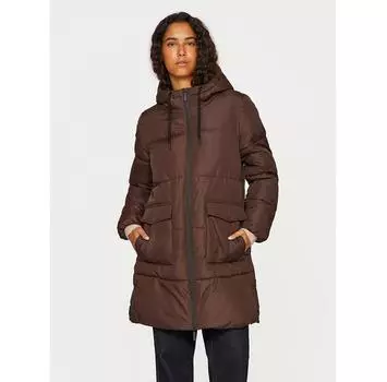 Пуховик Vila Dorsty 14094320 коричневый Regular Fit EU 38
