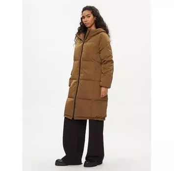 Пуховик YAS 26031874 коричневый Regular Fit M