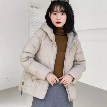 Пуховик женский 2024 новая зимняя женская одежда японский и корейский стиль свободный большой размер пуховик женский утиный пух M (recommended within 60kg) красный