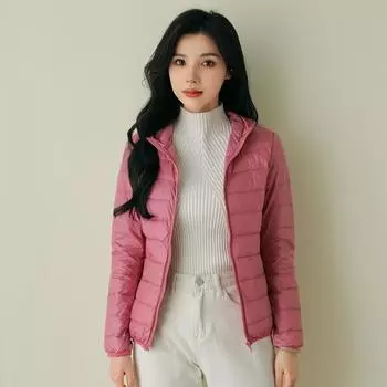 Пуховик женский новый короткий легкий и тонкий корейский вариант белый утиный пух однотонный простой модный пальто оптовая продажа M
