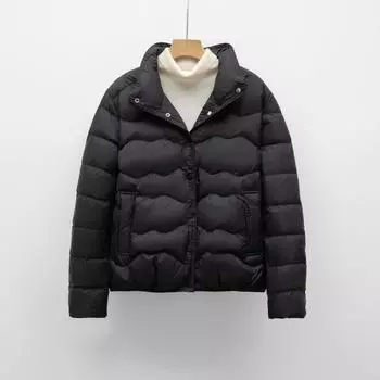 Пуховик женский новый национальный стандарт 90 пух простой стиль свободный повседневный модный новый пиджак трендовый хлеб куртка S