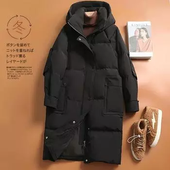 Пуховик женский средний и длинный утолщенный куртка женский 2024 зимняя женская пуховик куртка S