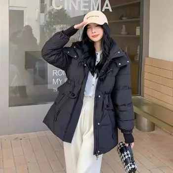 Пуховик женский высокого класса женский средний и длинный зимний новый высококачественный корейский вариант модной женской утолщенной белой пуховой куртки S recommends about 85-65 kg