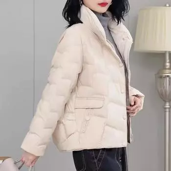 Пуховик женский, женская одежда высокого класса, новое зимнее пальто, короткая куртка на утином пуху, высокое качество M (recommended within 50kg)