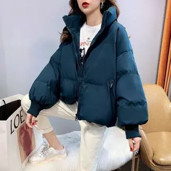 Пуховик женский зимняя короткая маленькая куртка 2024 новая куртка из хлеба легкая и тонкая хлопковая куртка S recommends within 45kg