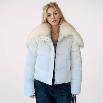 Пуховик Зимний дизайн Sense Splicing Утепленная куртка с большим лацканом Пуховик M