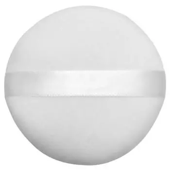 Пуховка для пудры, большие велюровые пуховки для макияжа с атласной лентой, 4 дюйма, 3 шт., праздничные принадлежности, подарок для гостя белый