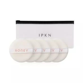 Пуховка для пудры Ipkn Powder Pact, маленькая, 5 шт.