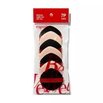 Пуховка Espoir Velvet Air 7P, разноцветная, 1 шт.