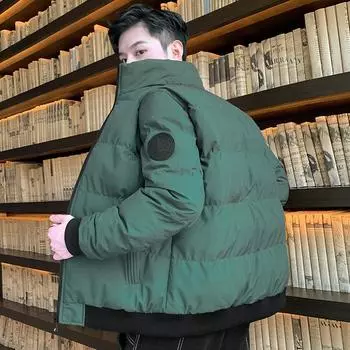 Пуховые хлопковые пальто для мужчин на осень и зиму, новые хлопковые пальто, корейский стиль, модные теплые и утолщенные модные брендовые хлопковые пальто для мужчин M