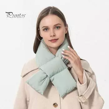 Пуховый хлопковый шарф, легкий, теплый, зимний, с крестообразным узором, однотонный, непромокаемый, утолщенный женский шарф розовый