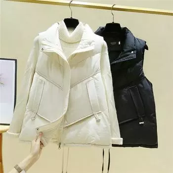 Пуховый хлопок мужской весна и осень новый внешний жилет верхняя одежда универсальный жилет куртка M