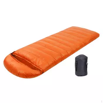 Пуховый спальный мешок для кемпинга с местом для хранения для палатки на открытом воздухе красный