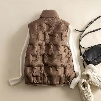 Пуховый жилет женский осень 2024 короткий пуховый жилет жилет женский пуховый жилет женский пух M