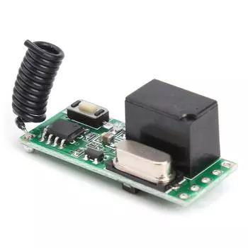 Пульт дистанционного управления 433 МГц с 1-канальным релейным приемником DC3V-5V для ворот гаражных ворот/лампы