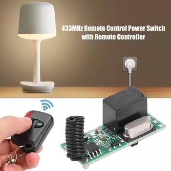 Пульт дистанционного управления 433 МГц с 1-канальным релейным приемником DC3V-5V для ворот гаражных ворот/лампы
