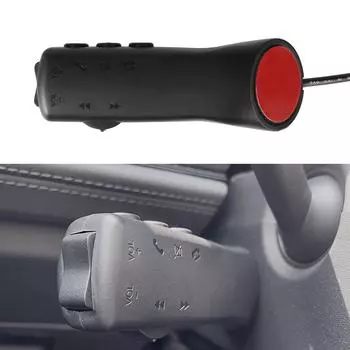 Пульт дистанционного управления, 7 клавиш, мультимедийная навигационная головное устройство, кнопка управления рулевым колесом автомобиля, новый стиль для автомобильного радио, Android, DVD, GPS чёрный