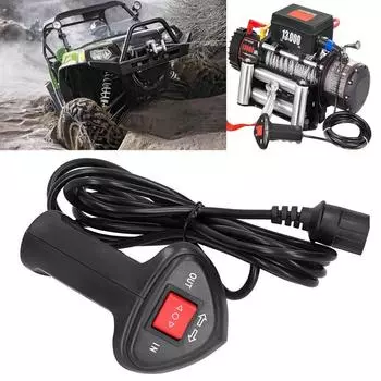 Пульт дистанционного управления электрической лебедкой с 9,2-футовым кабелем, сменный контроллер лебедки, 3 зубца