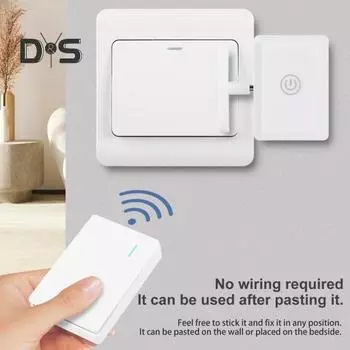 Пульт дистанционного управления Беспроводной выключатель света Не требуется проводка Простая настройка Беспроводной выключатель света Умный выключатель Кнопка толкателя A