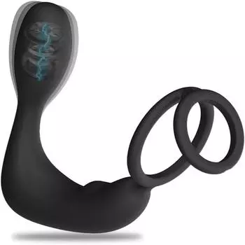 Пульт дистанционного управления Блокировка спермы Мужская вибрация Передняя и задняя атриумная анальная стимуляция 1pcs