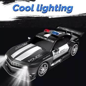 Пульт дистанционного управления Дрифт-автомобиль Пульт дистанционного управления Полицейская машина Большой размер Пульт дистанционного управления Автомобиль 1/12 2,4 ГГц Пульт дистанционного управления 1 battery чёрный