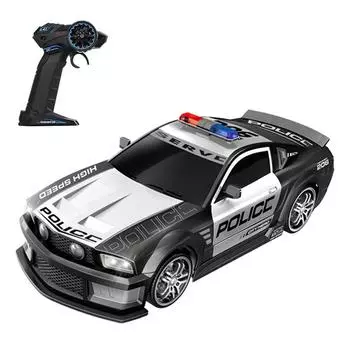 Пульт дистанционного управления Дрифт-автомобиль Пульт дистанционного управления Полицейская машина Большой размер Пульт дистанционного управления Автомобиль 1/12 2,4 ГГц Пульт дистанционного управления 1 battery чёрный