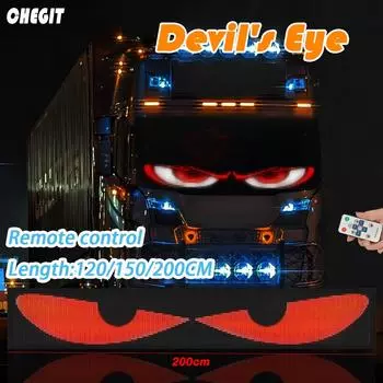 Пульт дистанционного управления грузовиком Devil Eye LED Matrix Pixel Panel Soft Folding Lighting Граффити Прокрутка Stick up Текстовая доска Лобовое стекло