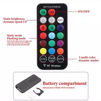 Пульт дистанционного управления KEVANLY с 2 светодиодными лампами RGB T10 W5W 194 168 W5W, автомобильные купольные лампы для чтения, клиновые габаритные огни