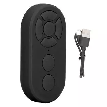 Пульт дистанционного управления Кнопка для селфи Тип C Перезаряжаемая BT 10 м 32,8 футов Кнопка для селфи Кликер для чёрный