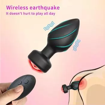 пульт дистанционного управления, меняющий цвет вибрирующая пробка, 10-частотный пульт дистанционного управления, вибратор для массажа простаты, секс-игрушки для мужчин и женщин