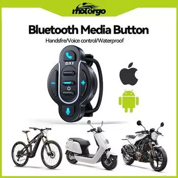 Пульт дистанционного управления на руль мотоцикла Bluetooth 5.4, водонепроницаемая кнопка управления мультимедиа, звонки без помощи рук, управление музыкой DX1
