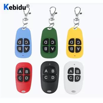 Пульт дистанционного управления с клонированием, 4 кнопки, кодовые клавиши канала, 433 МГц, копир, электрический беспроводной тип ABCD, многофункциональный переключатель, блокировка, разблокировка, дубликатор жёлтый