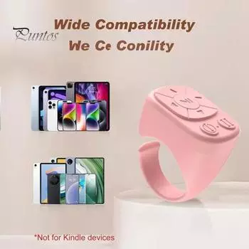 Пульт дистанционного управления с кончиком пальца для эффективного просмотра селфи, совместимый с Bluetooth, перезаряжаемый пульт дистанционного управления затвором камеры со стабильным 5.3 чёрный