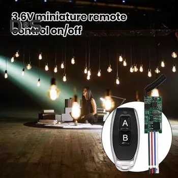 Пульт дистанционного управления с приемным модулем Беспроводной пульт дистанционного управления Ультратонкий корпус Высокочувствительные лампы управления Светодиодная лента Дверной мини-контроллер чёрный