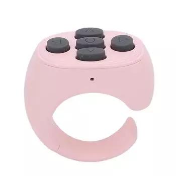 Пульт дистанционного управления скроллинговым кольцом, беспроводной переключатель страниц, пульт дистанционного управления затвором камеры с зарядным чехлом розовый
