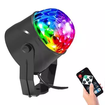 Пульт дистанционного управления светодиодный маленький магический шар USB хрустальный светильник красочный вращающийся сценический лазерный свет US Plug