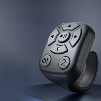 Пульт дистанционного управления TikTok Bluetooth для селфи и перелистывания страниц электронных книг чёрный