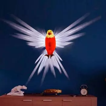 Пульт дистанционного управления, зарядка, 3D-лампа Eagle, настенный светильник, проектор в форме орла, современная творческая атмосфера, лампа, 3D-принт, животное 224*119*93mm