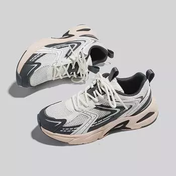 Pull Back Dad Shoes Женская обувь Кроссовки на платформе Повседневные универсальные кроссовки 35 бежевый