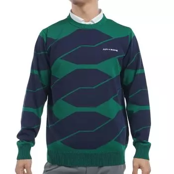 Pullover Rope Pattern Long Sleeve Pullover EJM64020 Green [June Andrope] Men s (30)