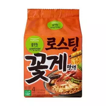 Pulmuone Roasted Crab Noodles 103g, 4 pieces