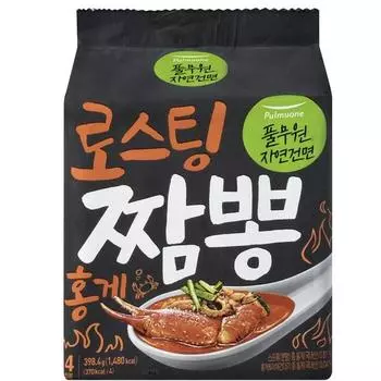 Pulmuone Roasted Jjamppong Red Crab 99.6g, 4 pieces