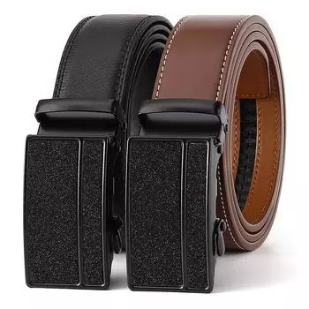 PULO мужской ремень с автоматической пряжкой деловой ремень удобный повседневный ремень с автоматической пряжкой 120cm чёрный