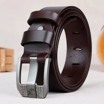 PULO Удобный и прочный ремень Классический мужской ремень Деловой универсальный модный ремень 110cm коричневый