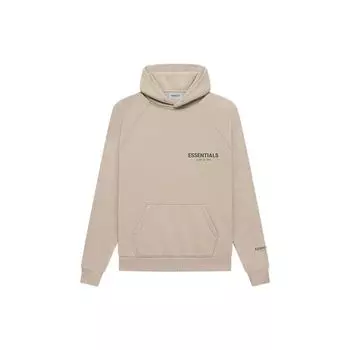 Пуловер Fear of God Essentials со светоотражающим логотипом, толстовка с капюшоном на флисовой подкладке, свободный крой, унисекс, коричневый FOG-FW21-159 XXL