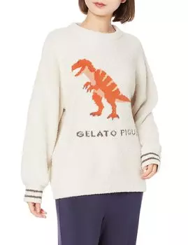 Пуловер JQD с пудровым мотивом PWNT215040 BEG F [Gelato Pique] для женщин