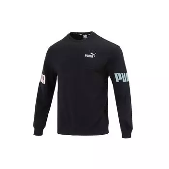 Пуловер Puma Casual с круглым вырезом и принтом, мужские топы, черный 670935-51 XS