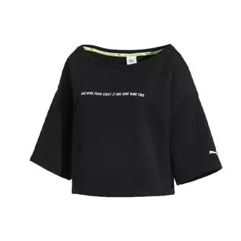 Пуловер Puma Oversized с буквенным принтом, женские топы, черный 579782-03 L